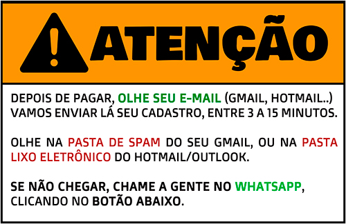 Atenção, olhe seu e-mail
